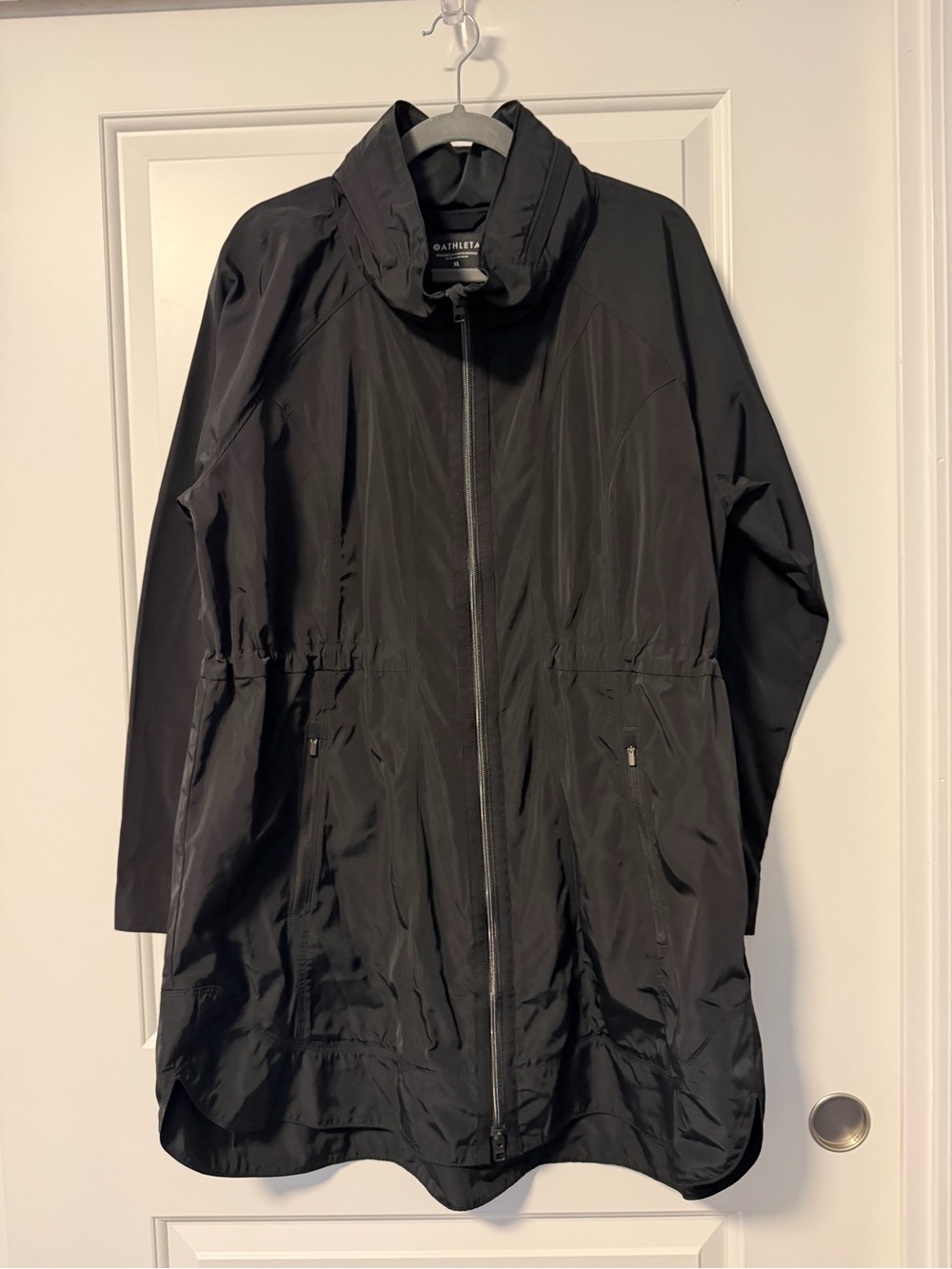 Athleta: Black Rain Trench XL